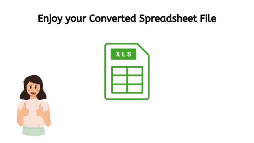 Enjoy your Converted Spreadsheet file